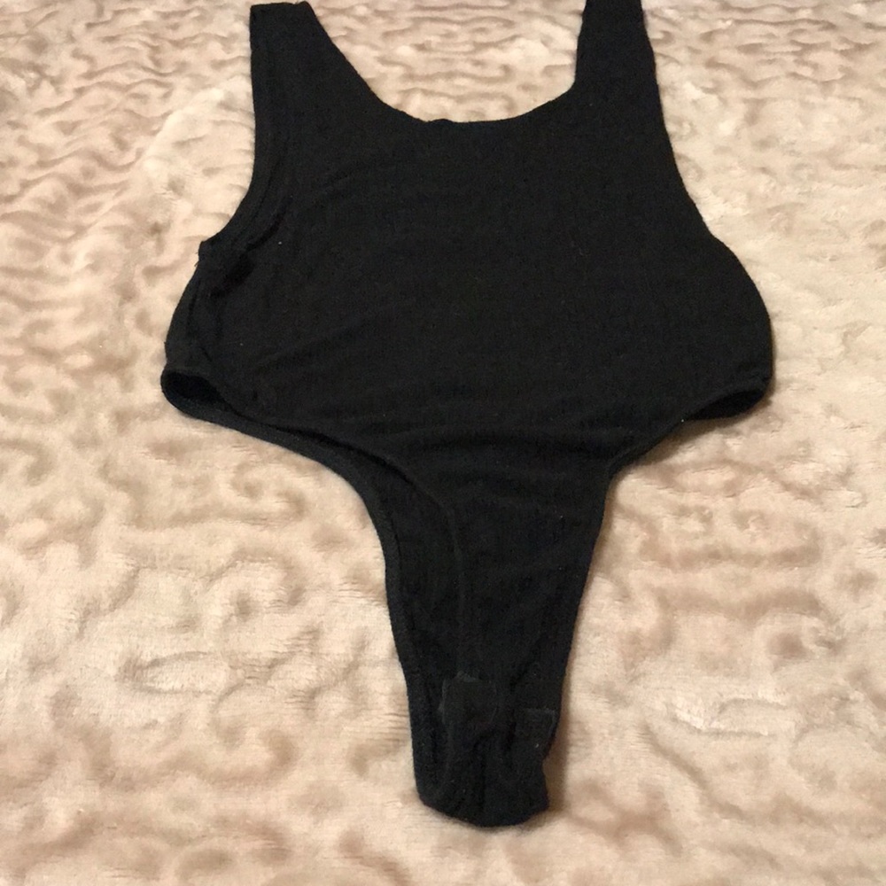 Black snap crotch bodysuit